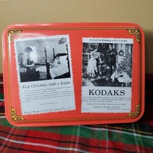 Vtg Kodak Memories Collection Holiday Tin 1994 Christmas Collectible Decor Gift